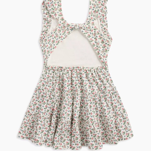 NWT POLO RALPH LAUREN Girls Floral Cotton Ruffle Dress sz 6X Cutout At The Back - Picture 2 of 11